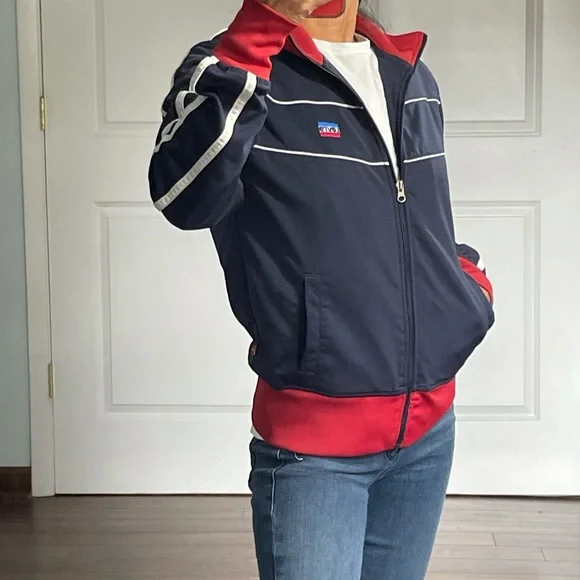 Vintage Levis Zip Up Warm Up Jacket Size M - Picture 4 of 13